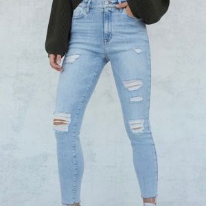 Pacsun Light Blue Ripped High Waisted Jegging